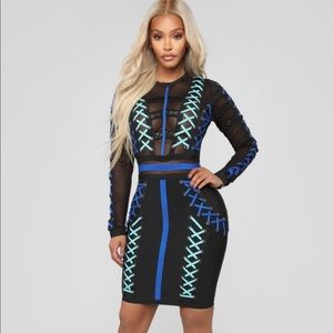 BLACK BANDAGE DRESS - WORN ONCE